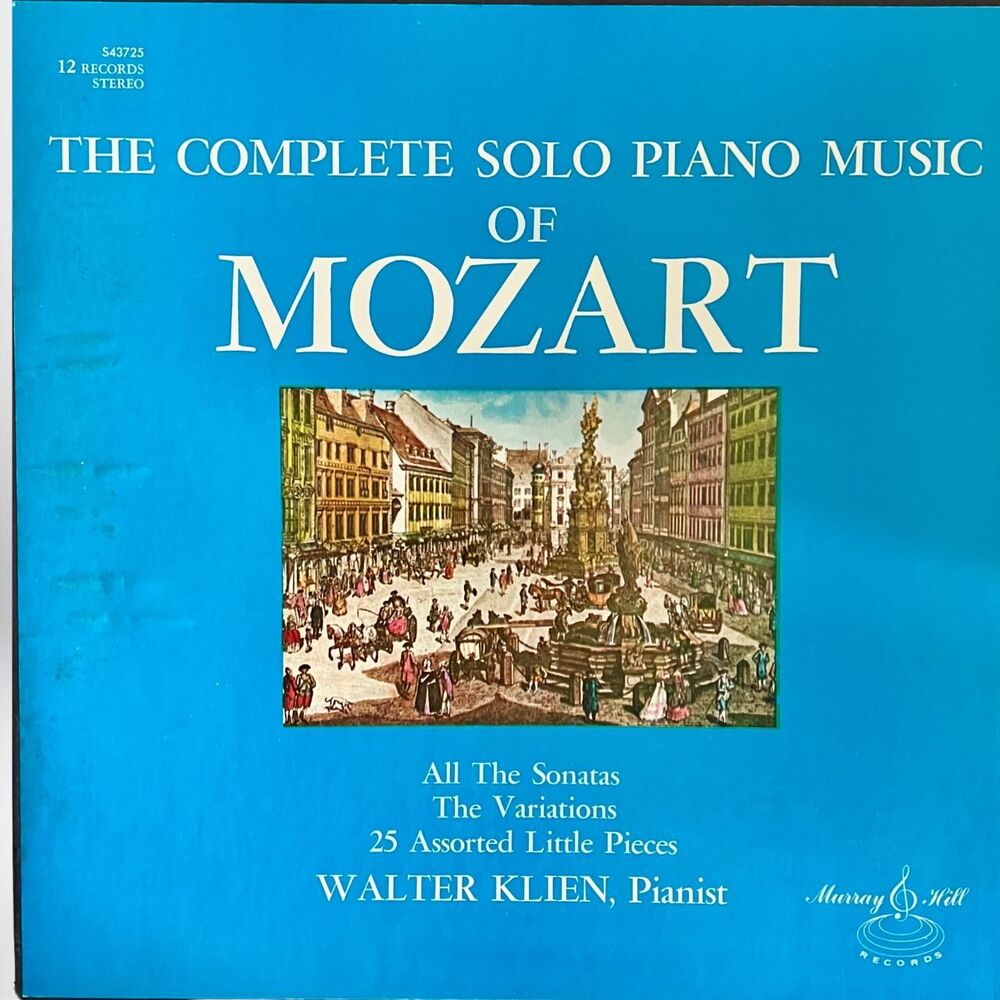 RARE 1970 Complete Set Solo Piano Music Of Mozart by Walter Klien